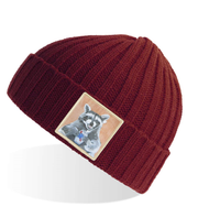 Maroon Sustainable Cable Knit Hats Flyn Costello Camp Crasher  
