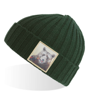 Green Sustainable Cable Knit Hats Flyn Costello Slim Jimmy  