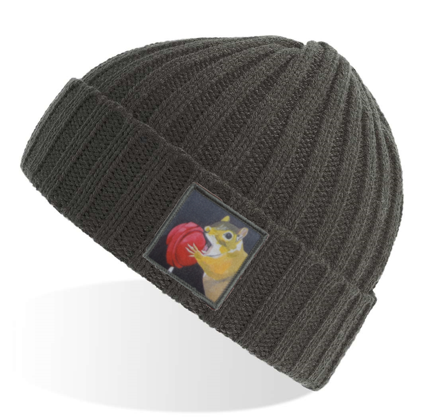 Grey Sustainable Cable Knit Hats Flyn Costello Lolly  