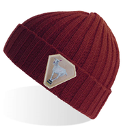 Maroon Sustainable Cable Knit Hats Flyn Costello   