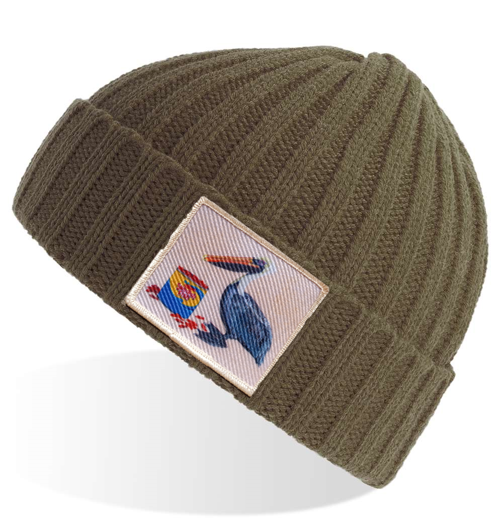Olive Sustainable Cable Knit Hats Flyn Costello Gone Fishin'  