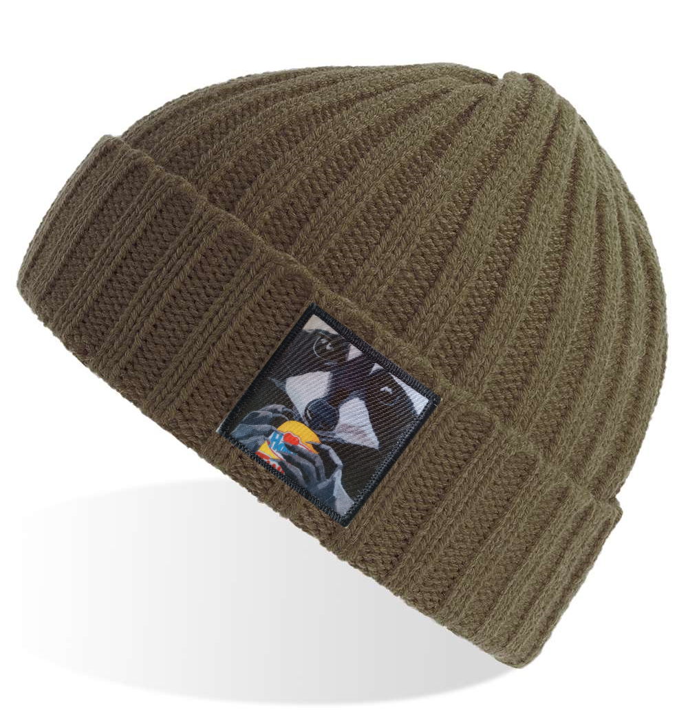 Olive Sustainable Cable Knit Hats Flyn Costello The Snack Kid  