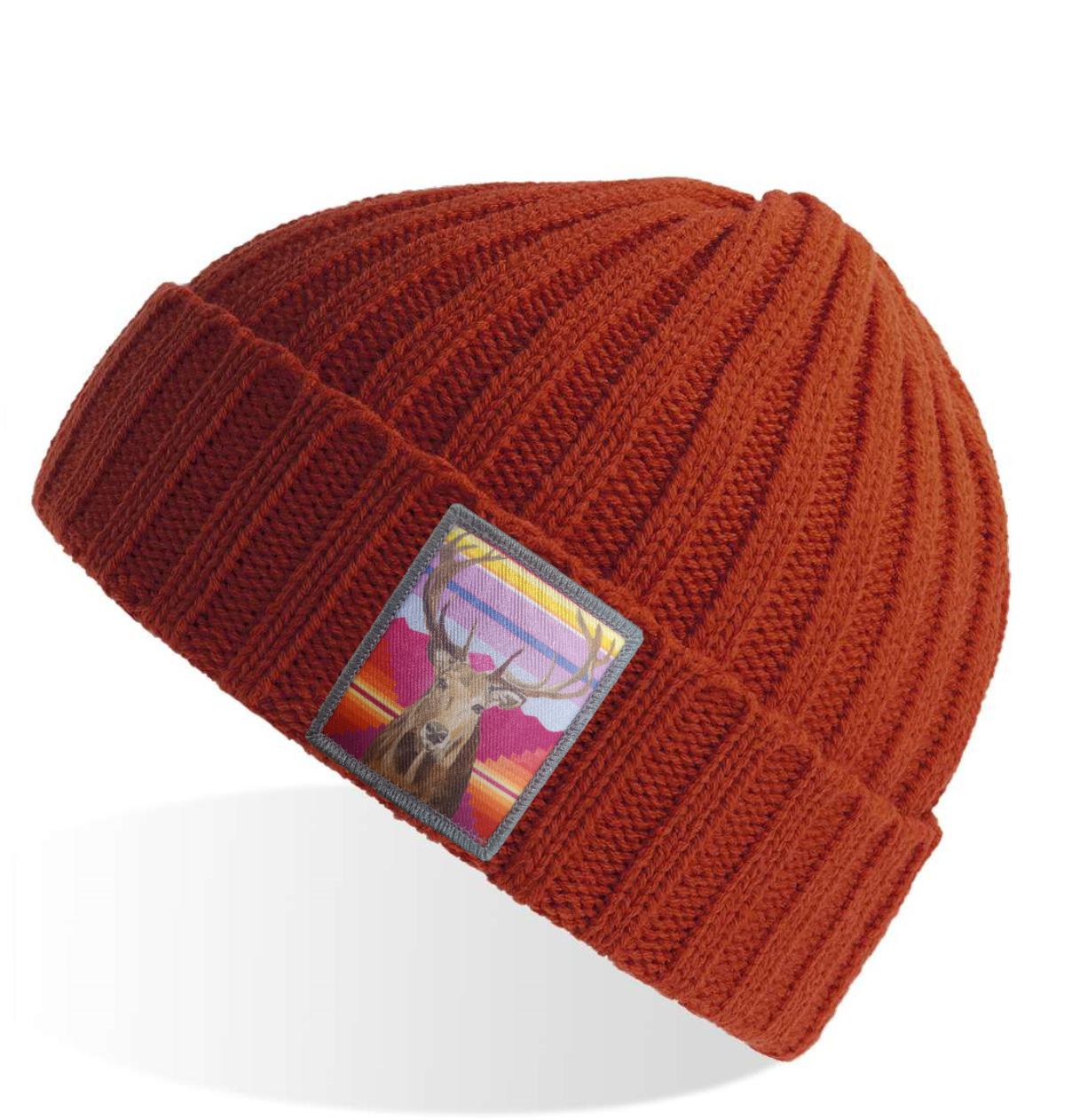 Rusty Sustainable Cable Knit Beanie Hats Flyn Costello Elk  