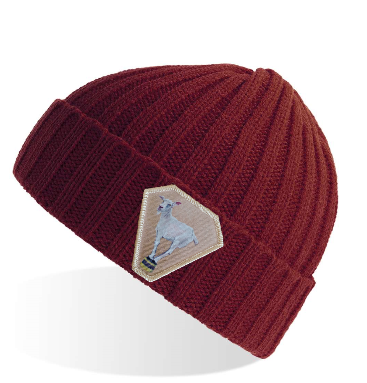 Maroon Sustainable Cable Knit Hats Flyn Costello   