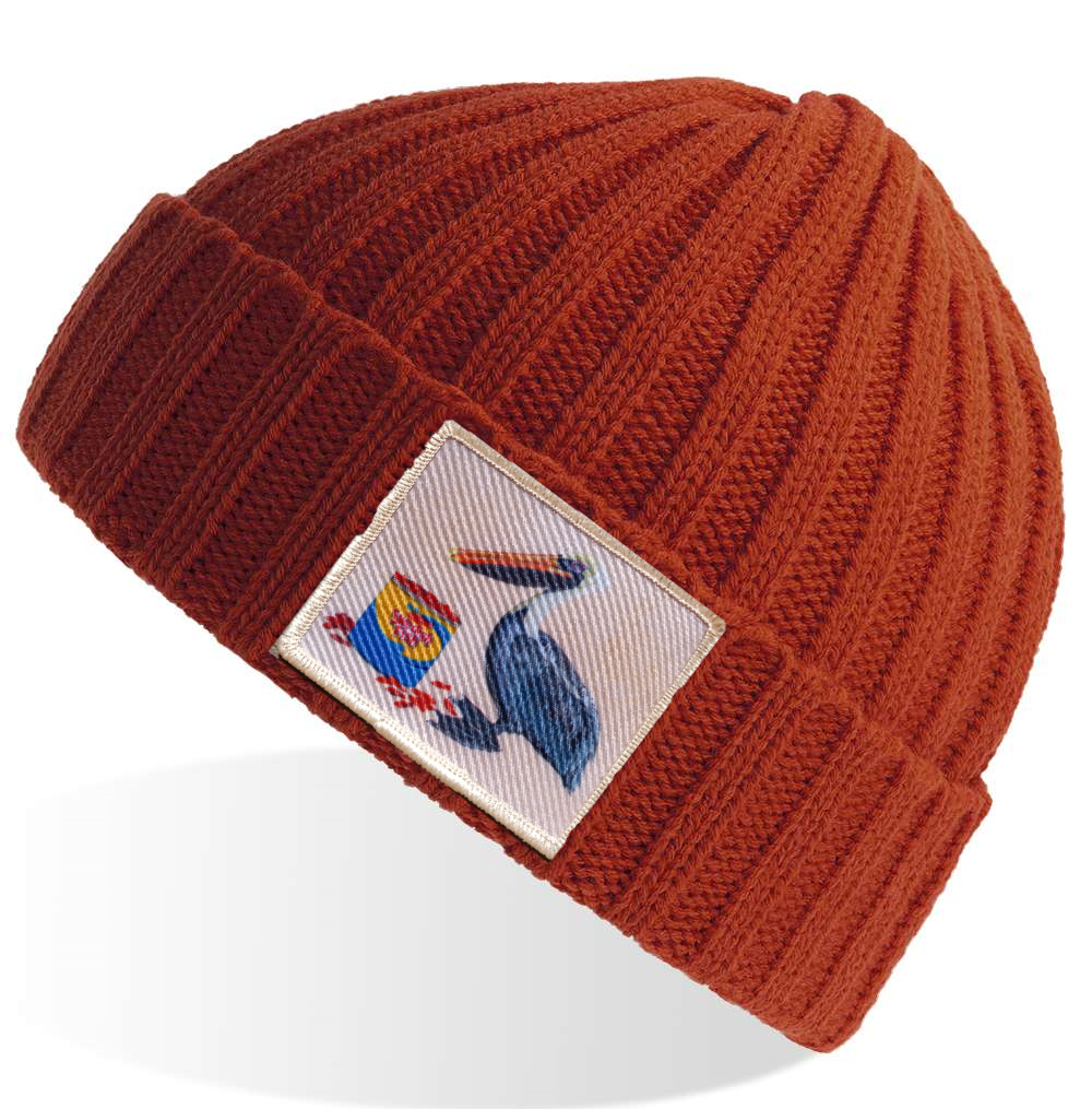 Rusty Sustainable Cable Knit Beanie Hats Flyn Costello Gone Fishin'  