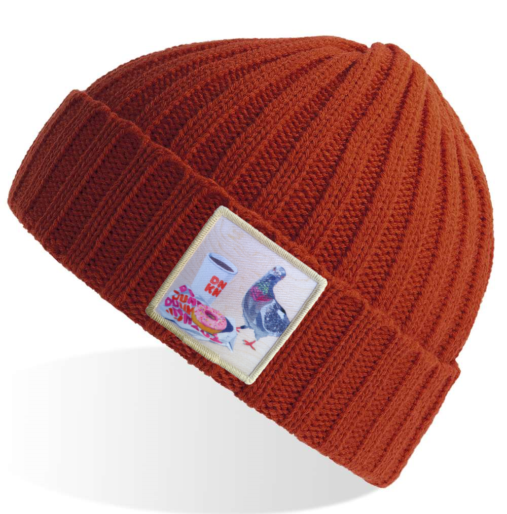 Rusty Sustainable Cable Knit Beanie Hats Flyn Costello Pigeons Run On Donuts  