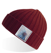 Maroon Sustainable Cable Knit Hats Flyn Costello Porcupine  