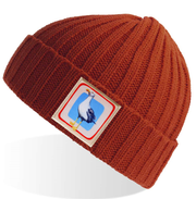 Rusty Sustainable Cable Knit Beanie Hats Flyn Costello Seagull  
