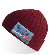 Maroon Sustainable Cable Knit Hats Flyn Costello Secret Stash  