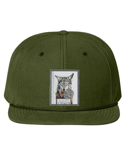 Olive Corduroy Flat Brim Trucker Hats Flyn Costello The Usual Suspects: Wolf  