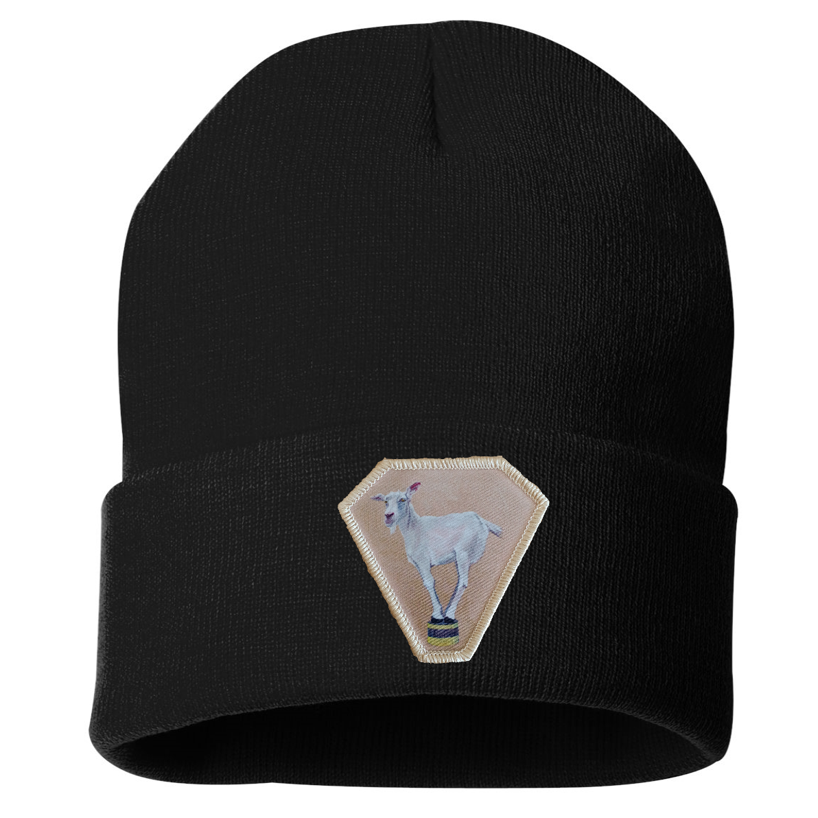 Diamond Goat Beanie Hats Flyn Costello Black  