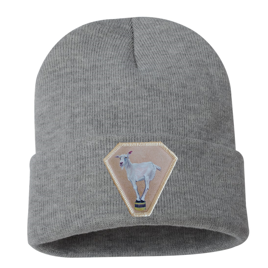 Diamond Goat Beanie Hats Flyn Costello Grey  