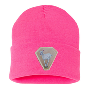 Diamond Goat Beanie Hats Flyn Costello Neon Pink  
