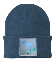 The Discoverer Goat Beanie Hats Flyn Costello Dusty Blue  