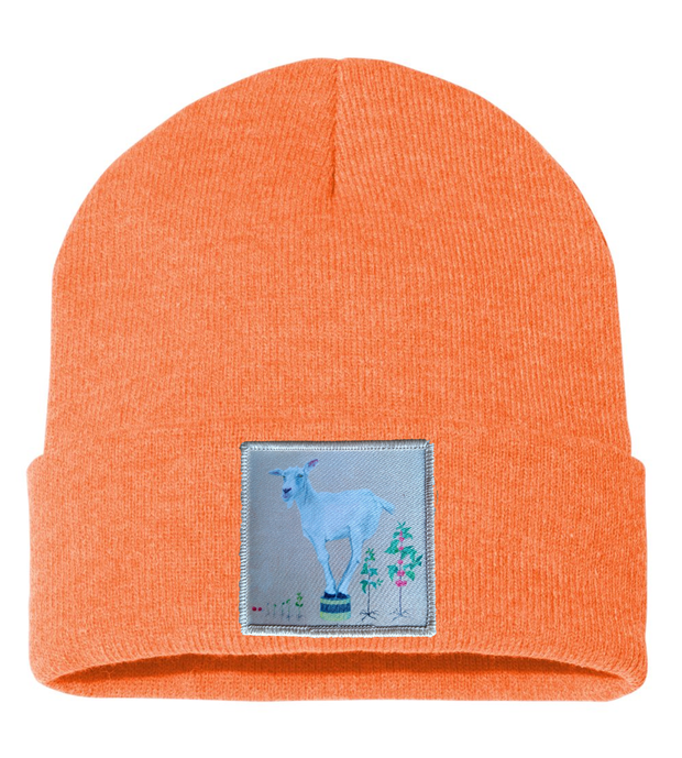 The Discoverer Goat Beanie Hats Flyn Costello Heather Orange  