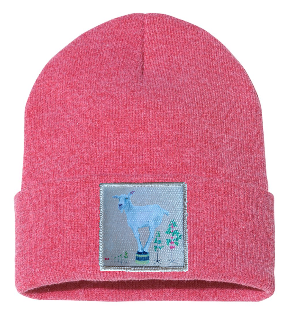 The Discoverer Goat Beanie Hats Flyn Costello Heather Red  