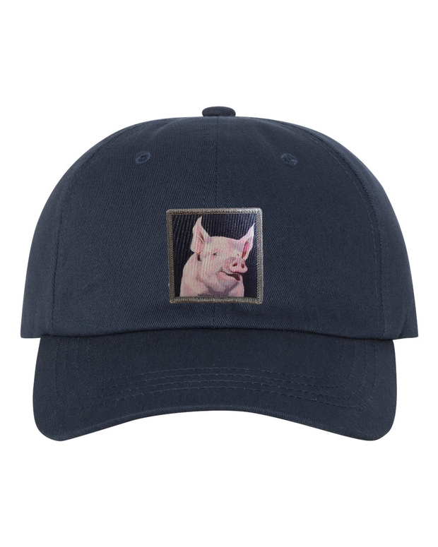 Eco-Washed Dad Hat Hats FlynHats Piggie  