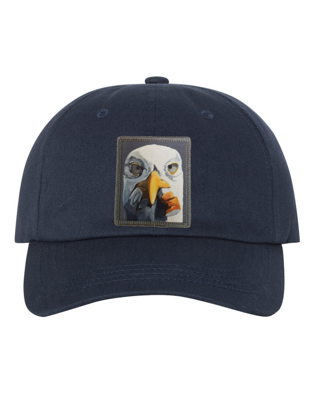 Eco-Washed Dad Hat Hats FlynHats Seagull With Cig  