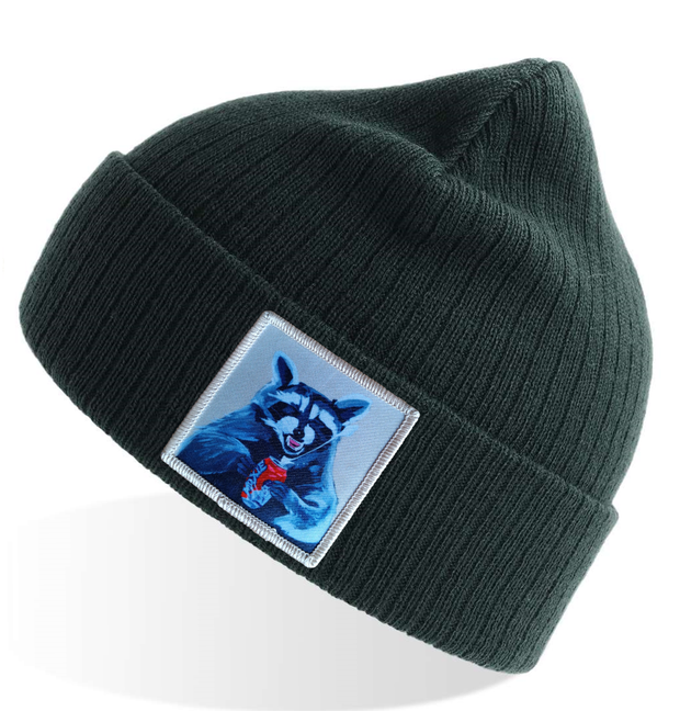 Green Sustainable Rib Knit Hats Flyn Costello Camp Crasher  