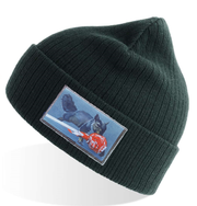 Green Sustainable Rib Knit Hats Flyn Costello Secret Stash  