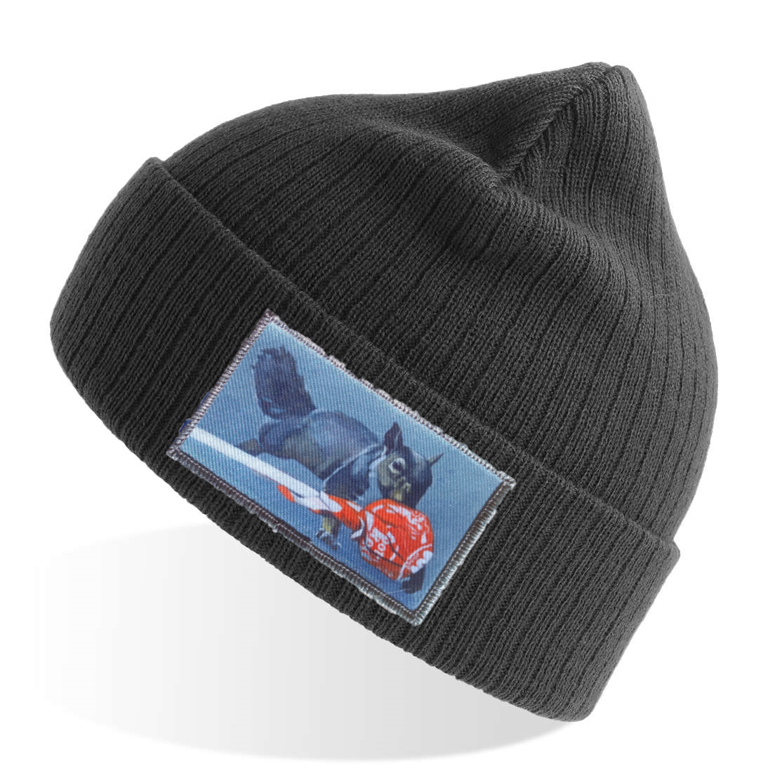 Grey Sustainable Rib Knit Hats Flyn Costello   