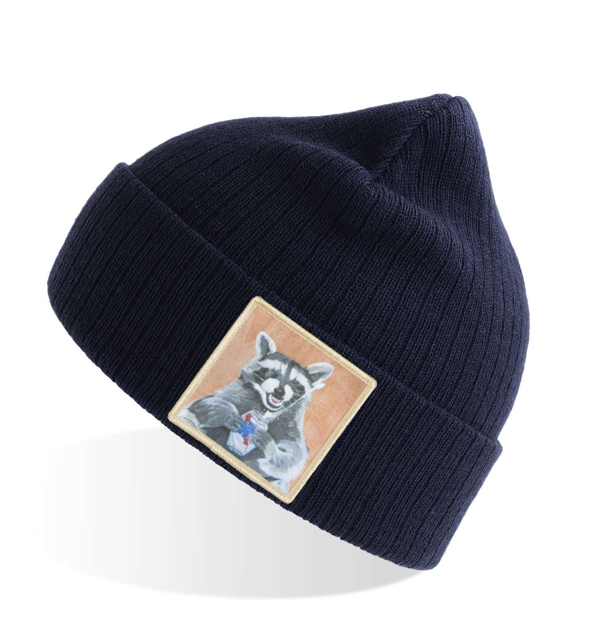 Navy Sustainable Rib Knit Beanie Hats Flyn Costello Beer Bandit  