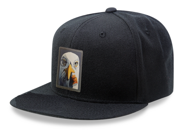 Flat Bill Snap Back Cap Hats Flyn Costello Seagull with Cig  