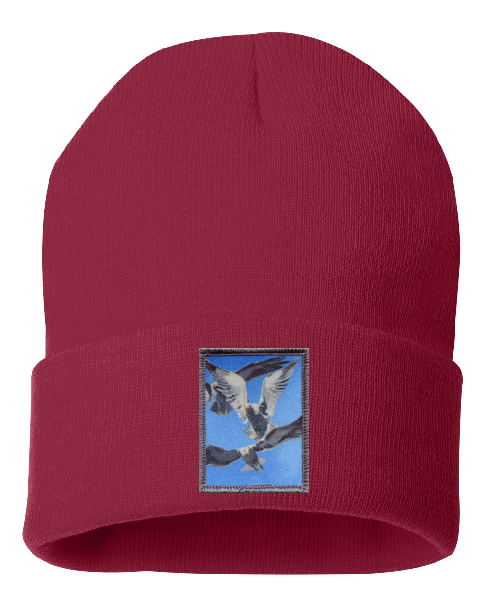 Flock Of Seagulls Beanie Hats FlynHats Cardinal Red  