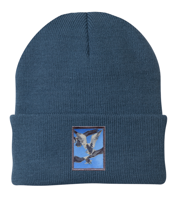 Flock Of Seagulls Beanie Hats FlynHats Dusty Blue  