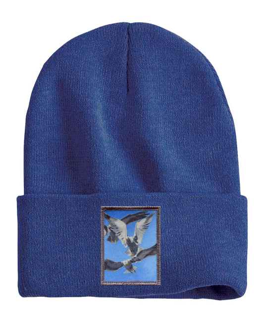 Flock Of Seagulls Beanie Hats FlynHats Heather Blue  