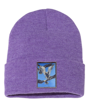 Flock Of Seagulls Beanie Hats FlynHats Heather Purple  
