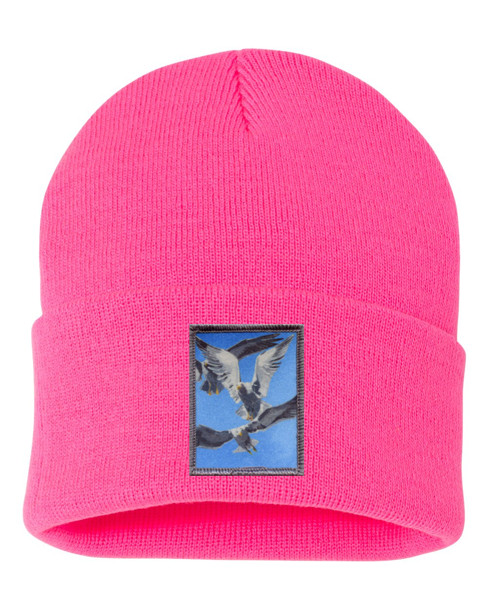 Flock Of Seagulls Beanie Hats FlynHats Neon Pink  
