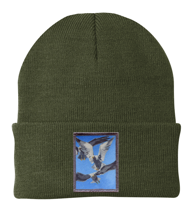 Flock Of Seagulls Beanie Hats FlynHats Olive  