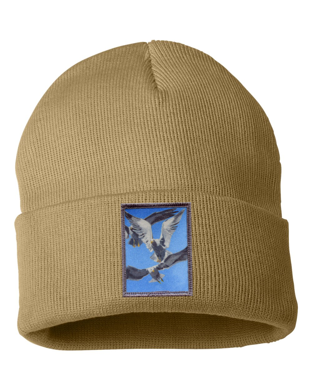 Flock Of Seagulls Beanie Hats FlynHats Tan  