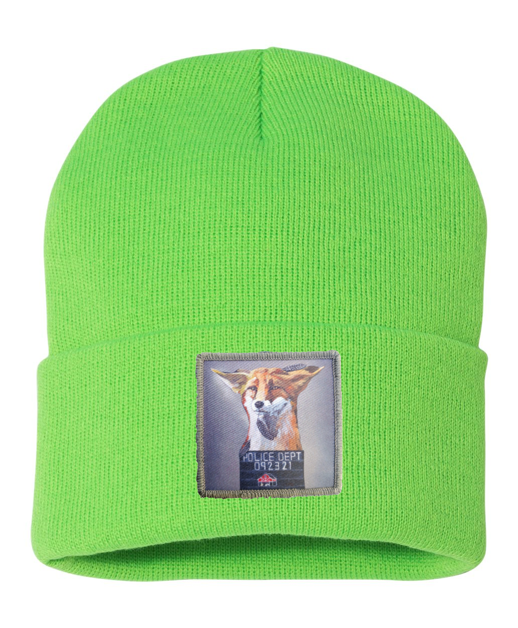 Fox Beanie Hats Flyn Costello Neon Green  