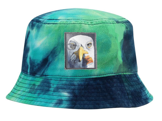 Tye Dyed Bucket - Green  Flyn Costello Seagull with Cig  