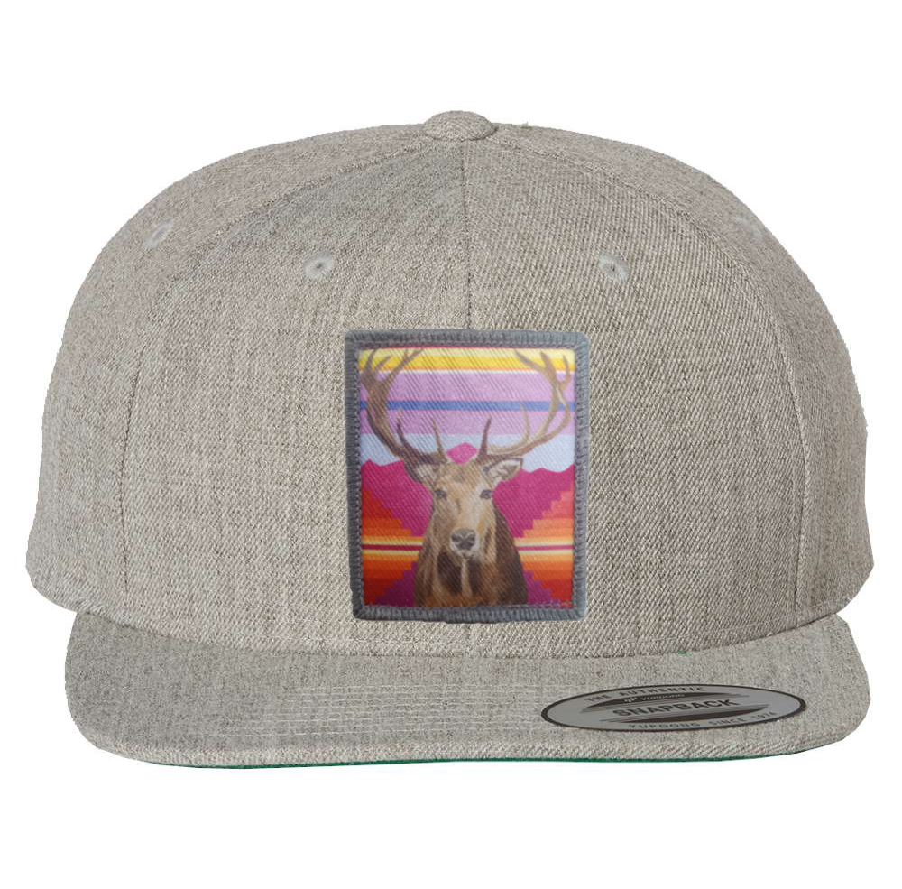 Heather Grey Snapback Hats Flyn Costello Elk  