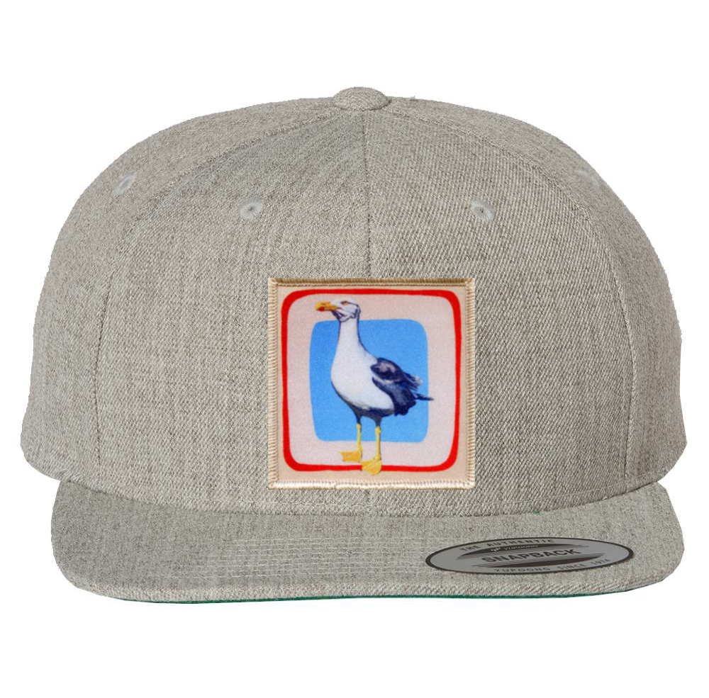 Heather Grey Snapback Hats Flyn Costello Seagull  