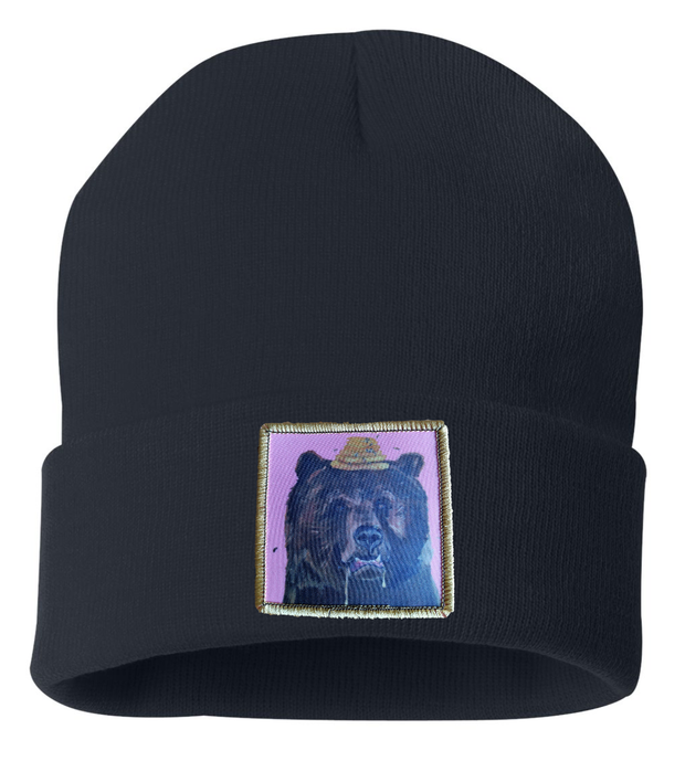 Honey Bear Beanie Hats Flyn Costello Navy  