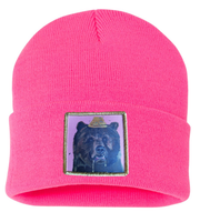 Honey Bear Beanie Hats Flyn Costello Neon Pink  