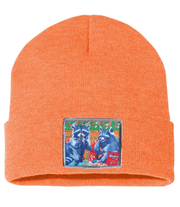 Junk Food Bandits Raccoon Beanie Hats Flyn_Costello_Art   
