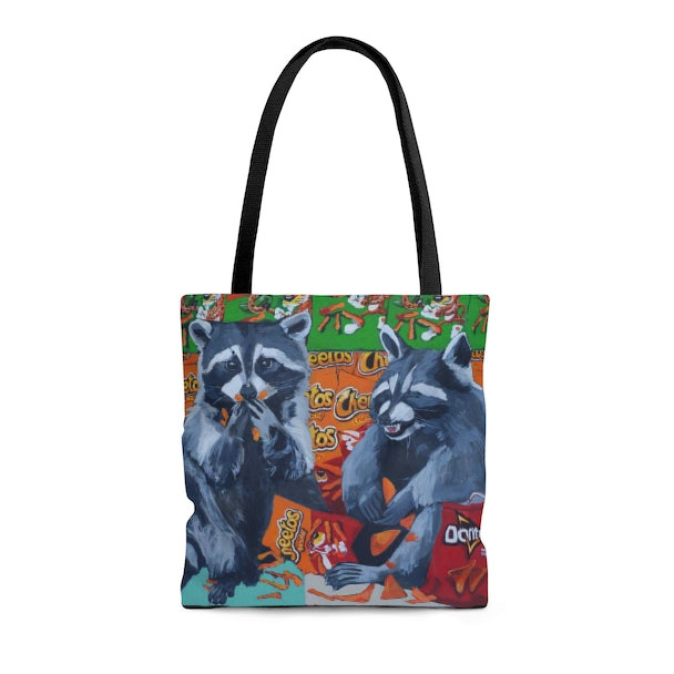 Junkfood Bandits Raccoon Tote Bag Prints Flyn_Costello_Art   