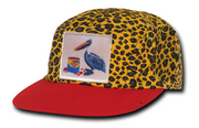 Leopard Camper Cap Hats FlynHats Gone Fishin'  