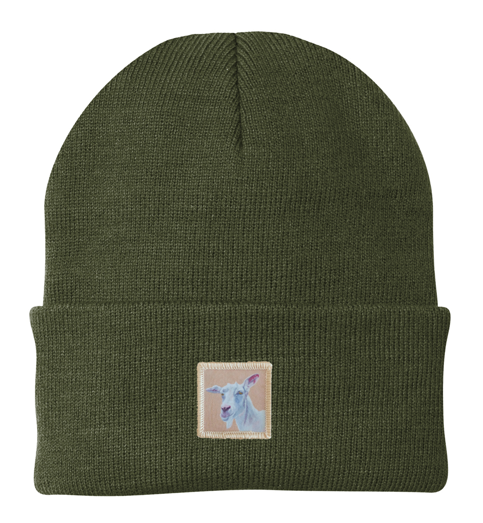 Goat Beanie Hats Flyn Costello Olive  