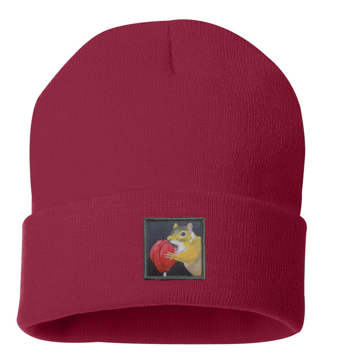 Lolly Squirrel Beanie Hats Flyn Costello Cardinal Red  