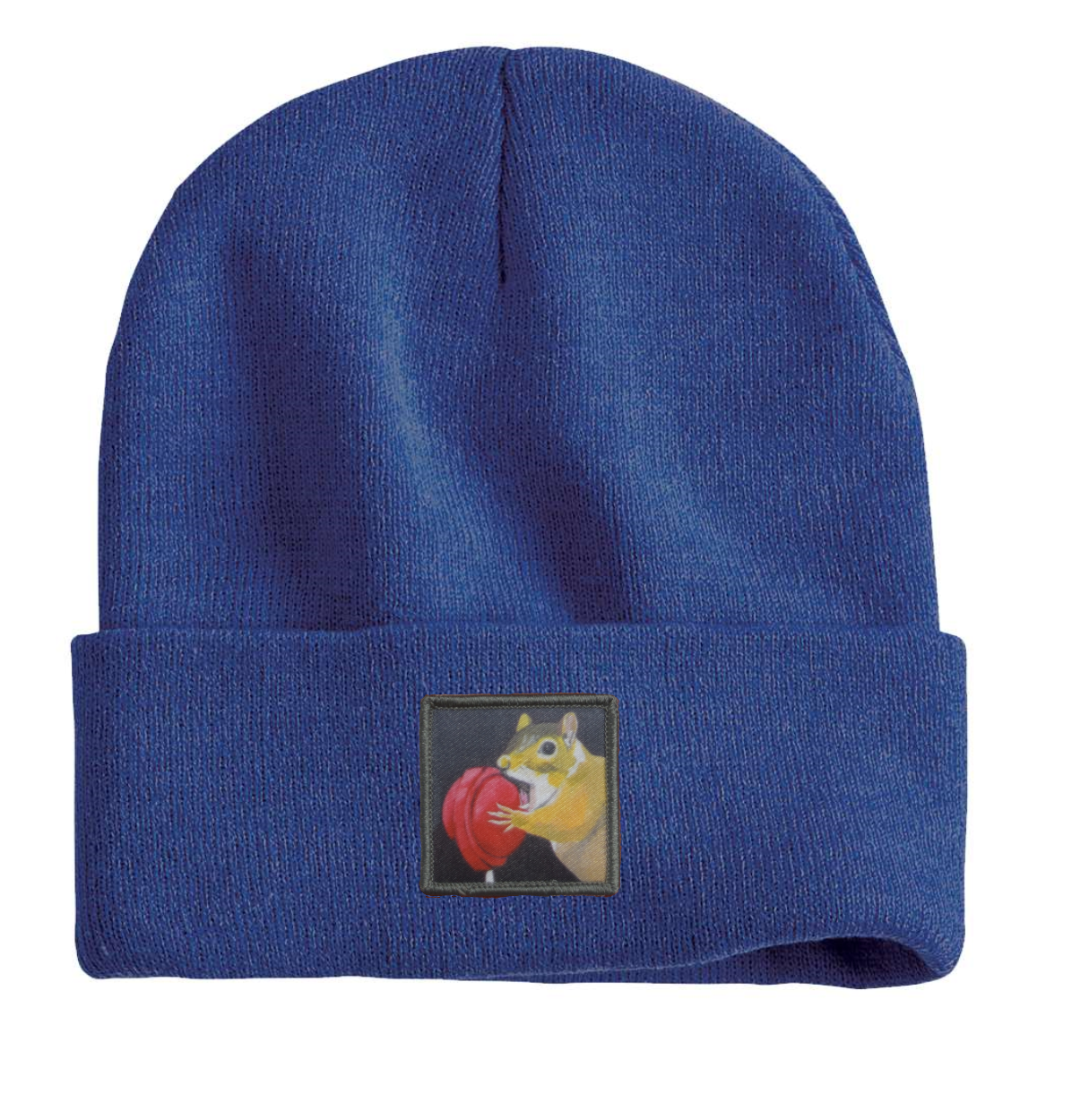 Lolly Squirrel Beanie Hats Flyn Costello Heather Blue  