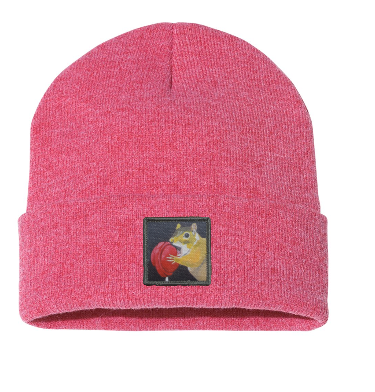 Lolly Squirrel Beanie Hats Flyn Costello Heather Red  