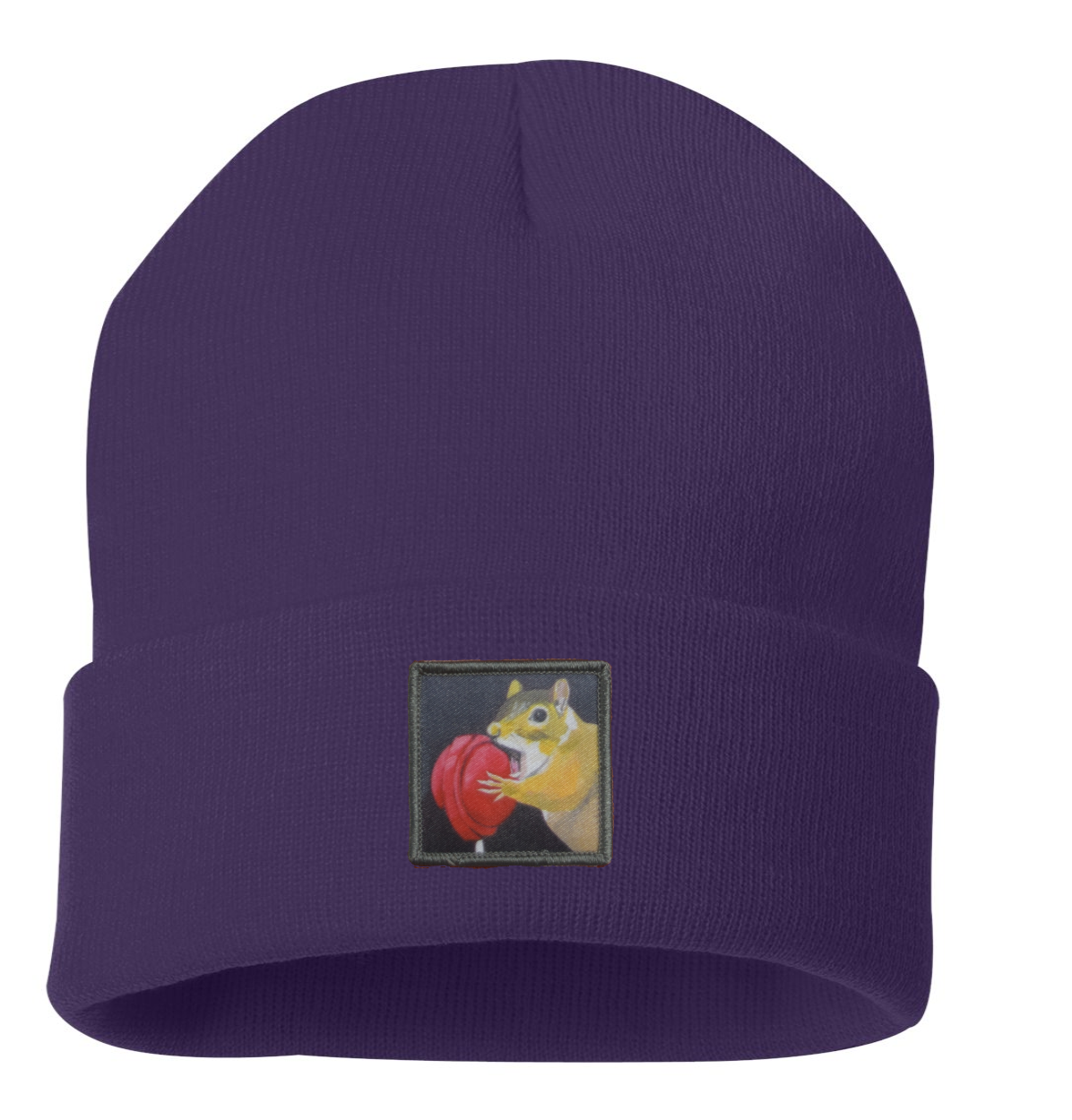 Lolly Squirrel Beanie Hats Flyn Costello Purple  