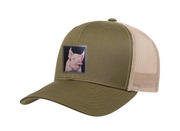 Moss-Khaki Trucker Hats Flyn Costello Piggie  