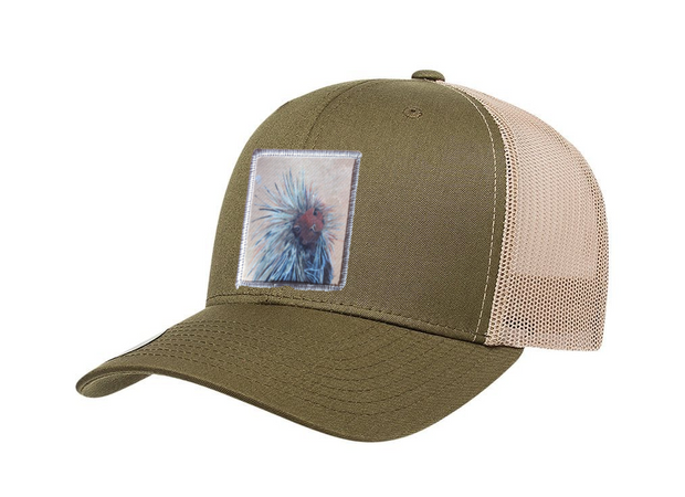 Moss-Khaki Trucker Hats Flyn Costello Porcupine  